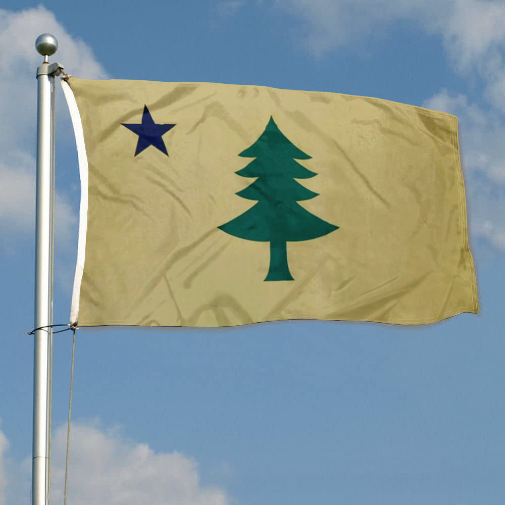 Maine Historic 1900 Yellow flag 3x5ft banner man cave