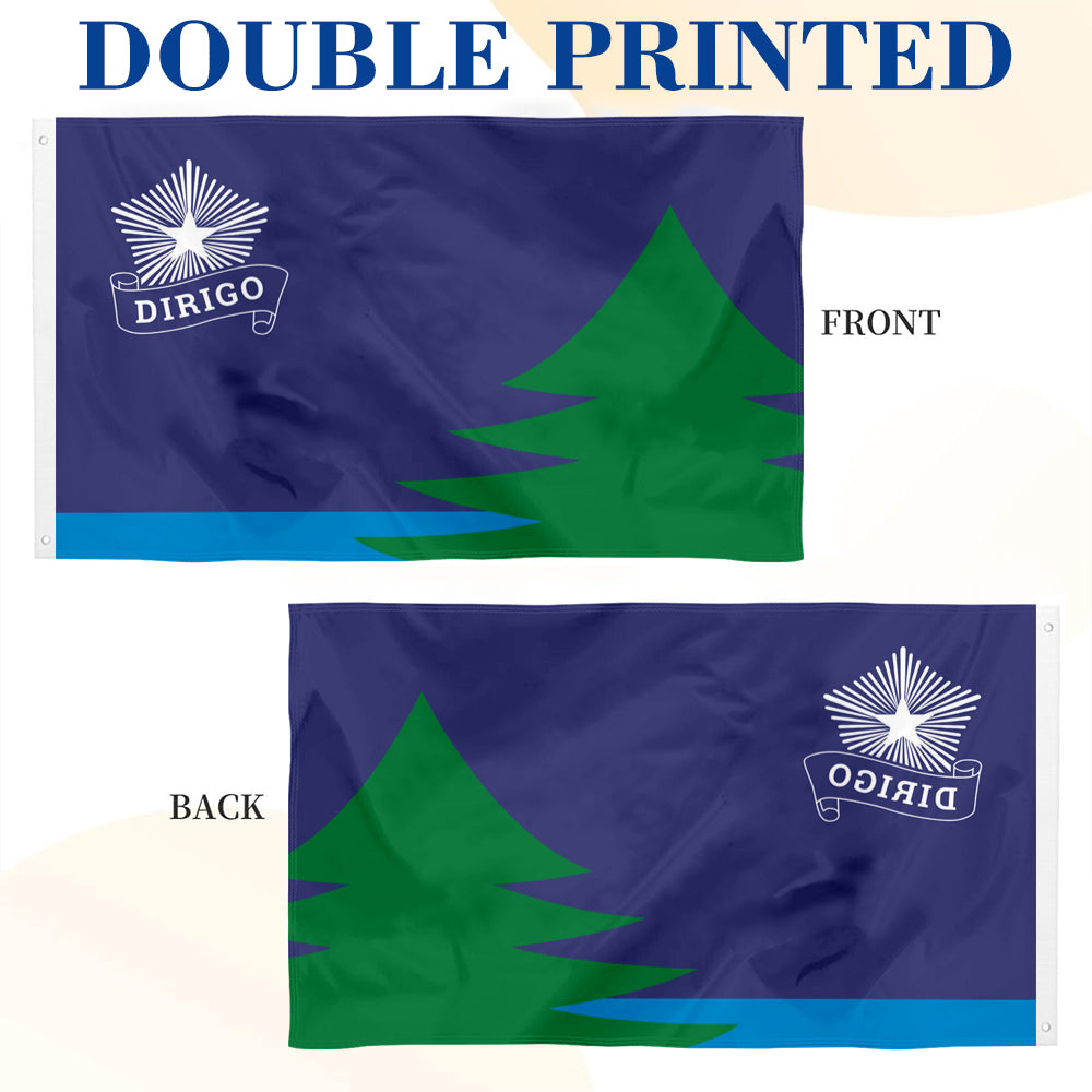 Maine Bicentennial flag 3x5ft banner man cave