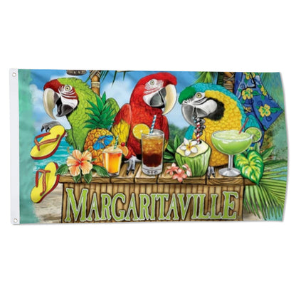 Margaritaville Jimmy Buffett Parrot Theme Leisure flag 3x5ft banner man cave