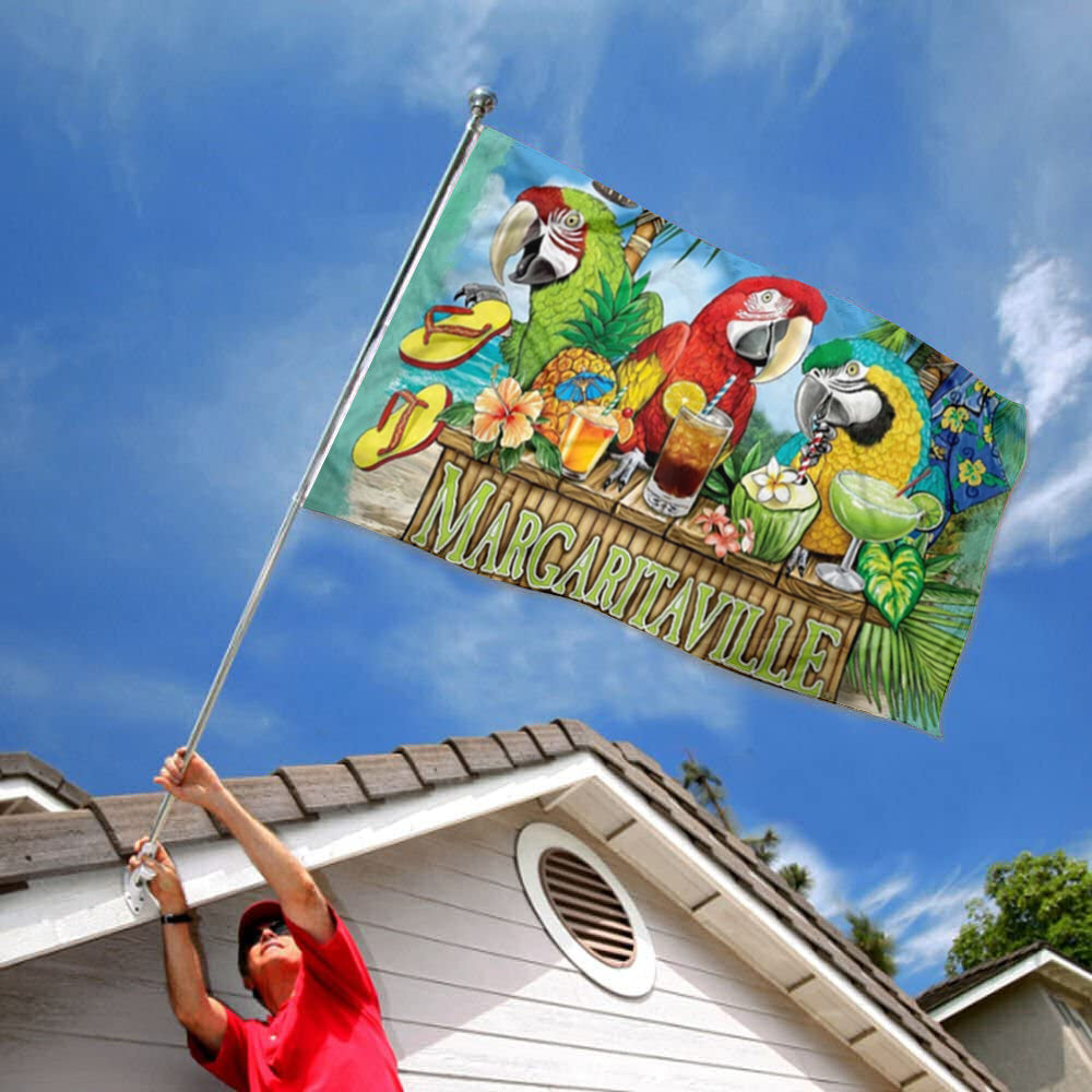 Margaritaville Jimmy Buffett Parrot Theme Leisure flag 3x5ft banner man cave