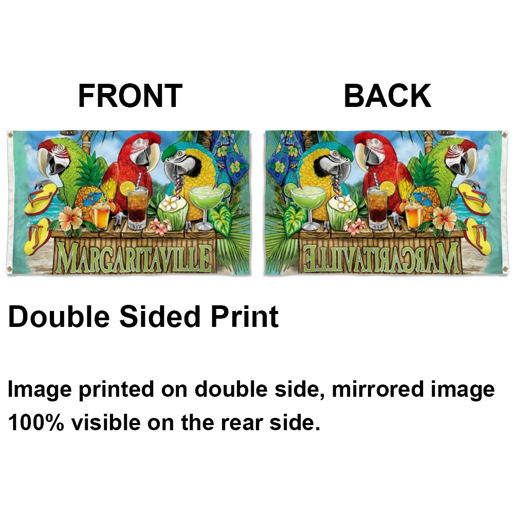 Margaritaville Jimmy Buffett Parrot Theme Leisure flag 3x5ft banner man cave
