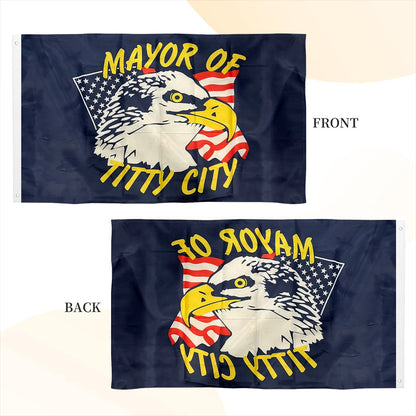 Mayor of Titty City flag 3x5ft banner man cave