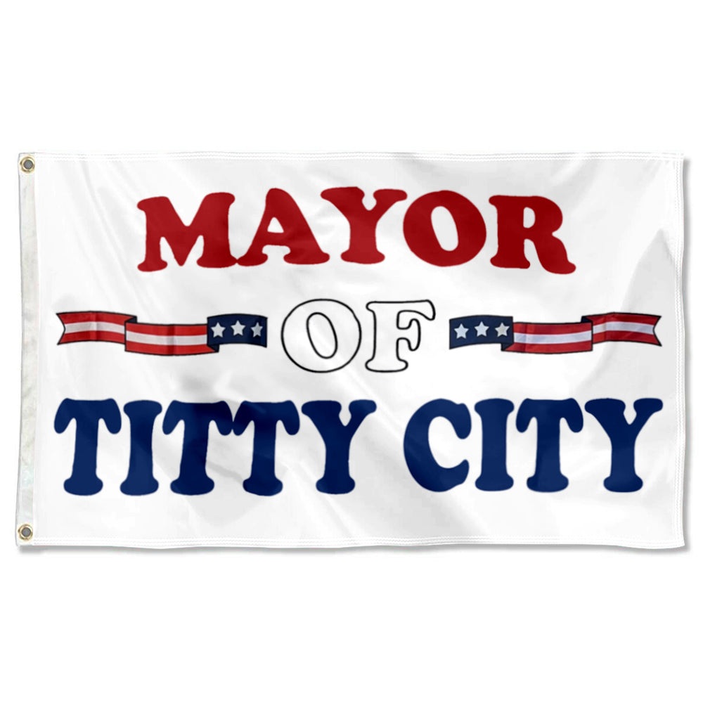 Mayor of Titty City flag 3x5ft banner man cave 2