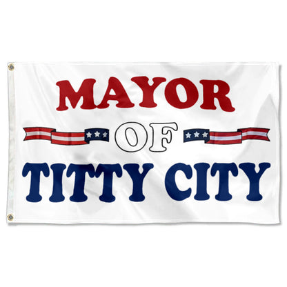 Mayor of Titty City flag 3x5ft banner man cave 2