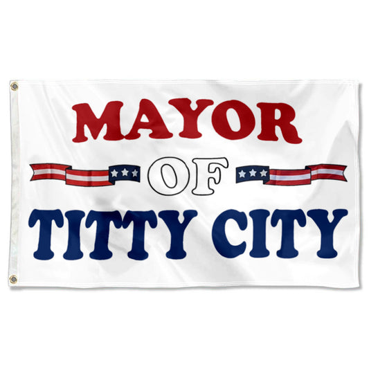 Mayor of Titty City flag 3x5ft banner man cave 2