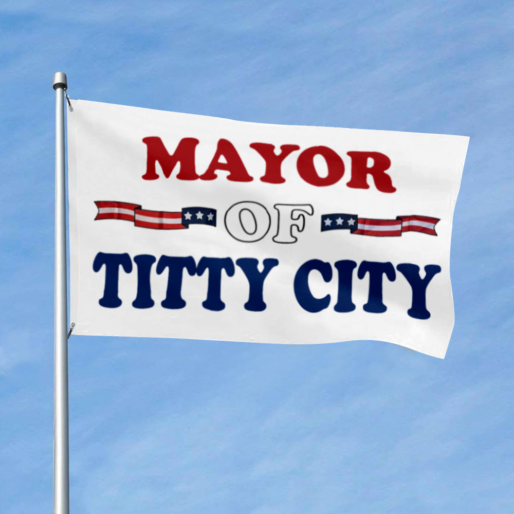 Mayor of Titty City flag 3x5ft banner man cave 2