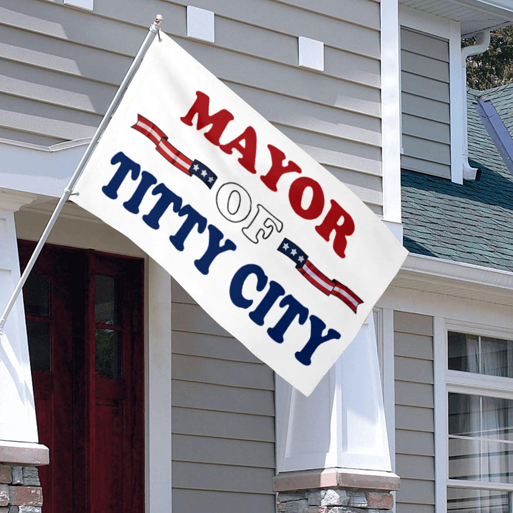 Mayor of Titty City flag 3x5ft banner man cave 2