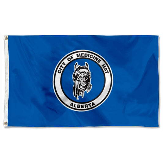 Medicine Hat City flag 3x5ft banner man cave 2