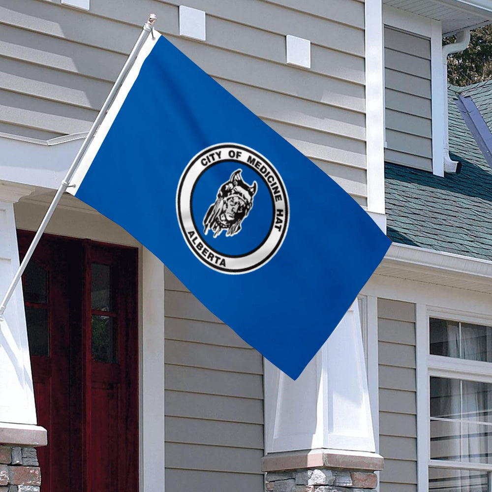 Medicine Hat City flag 3x5ft banner man cave 2