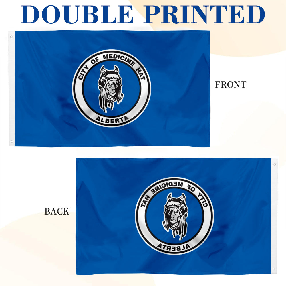 Medicine Hat City flag 3x5ft banner man cave 2