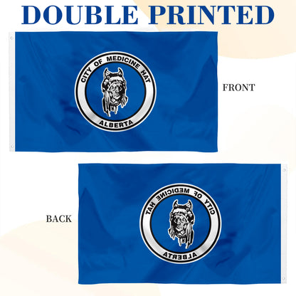 Medicine Hat City flag 3x5ft banner man cave 2