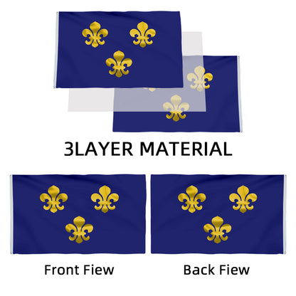 Medieval France flag 3x5ft banner man cave