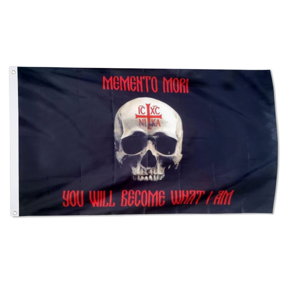 Memento Mori "You Will Become What I Am" IC XC NIKA flag 3x5ft banner man cave
