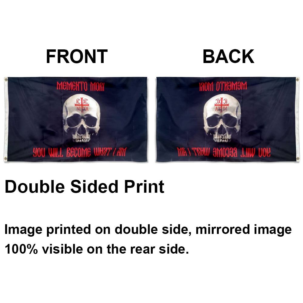 Memento Mori "You Will Become What I Am" IC XC NIKA flag 3x5ft banner man cave