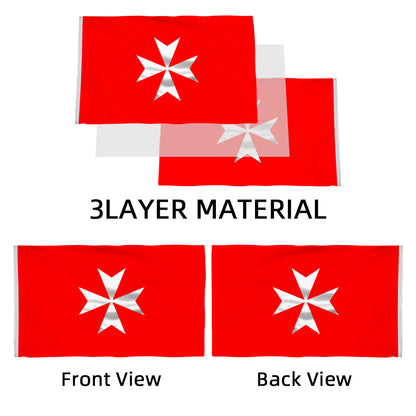 Military Order of Malta flag 3x5ft banner man cave