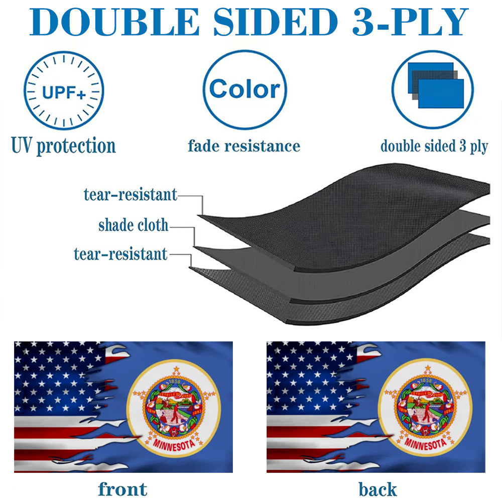 Minnesota and American flag 3x5ft banner man cave