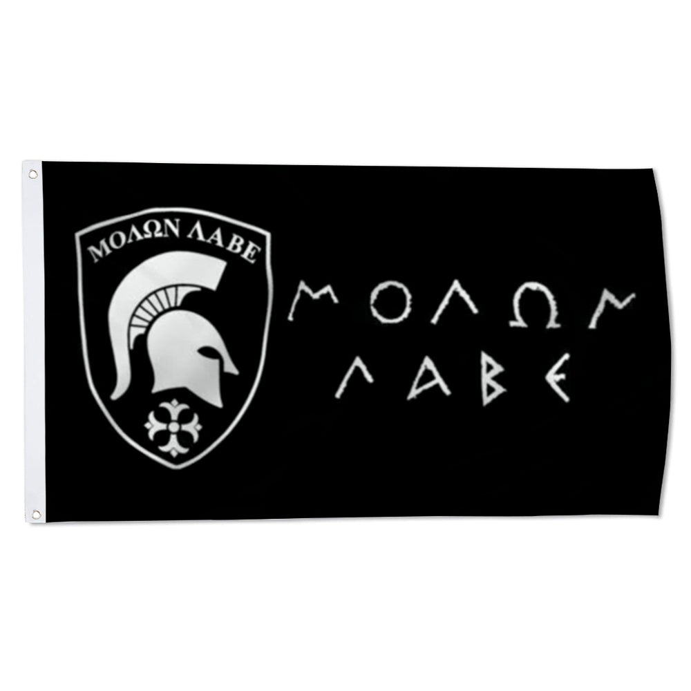 "Molon Labe (Come and Take It)" Greek Spartan Battle flag 3x5ft banner man cave
