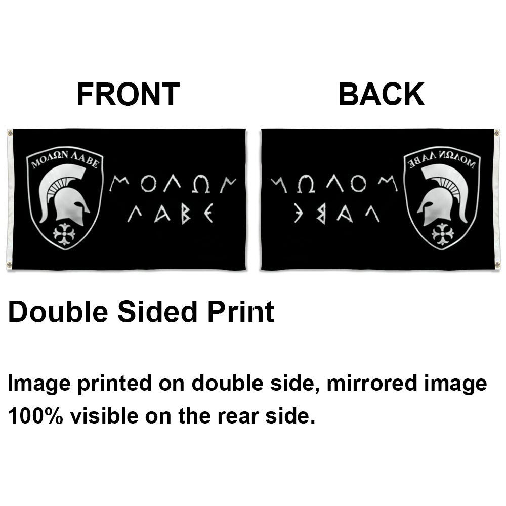 "Molon Labe (Come and Take It)" Greek Spartan Battle flag 3x5ft banner man cave