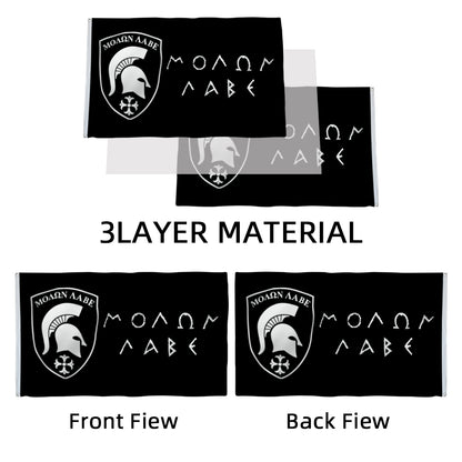"Molon Labe (Come and Take It)" Greek Spartan Battle flag 3x5ft banner man cave