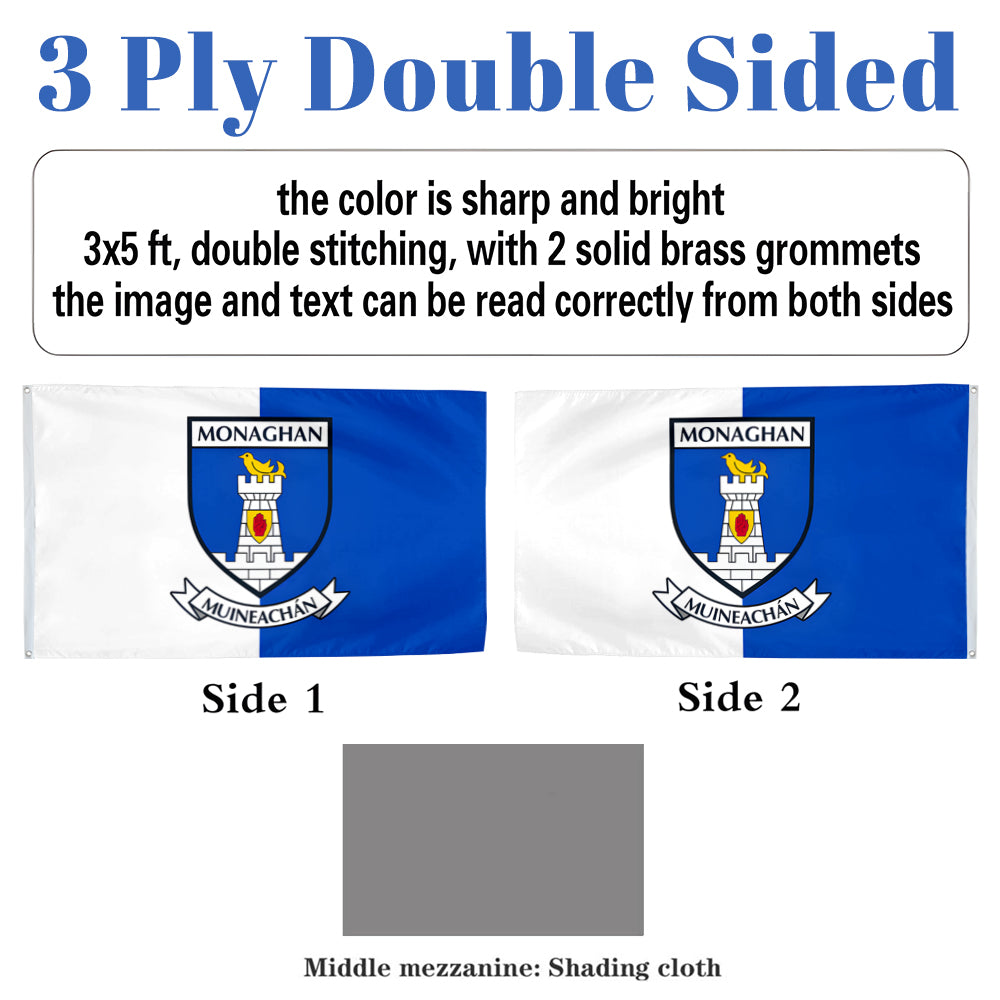 Monaghan County Coat of Arms Ireland flag 3x5ft banner man cave