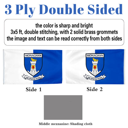 Monaghan County Coat of Arms Ireland flag 3x5ft banner man cave