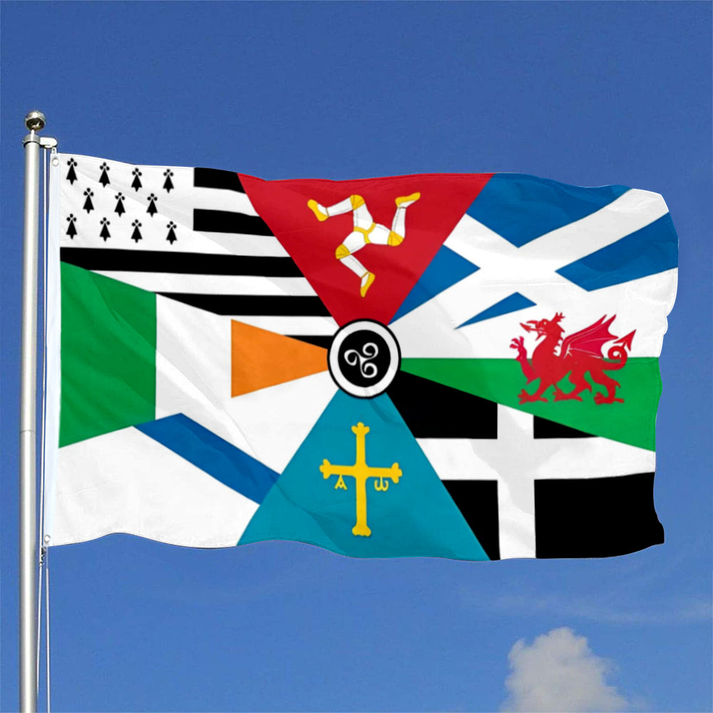 Multi Celtic flag 3x5ft banner man cave