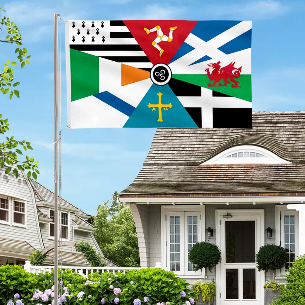 Multi Celtic flag 3x5ft banner man cave