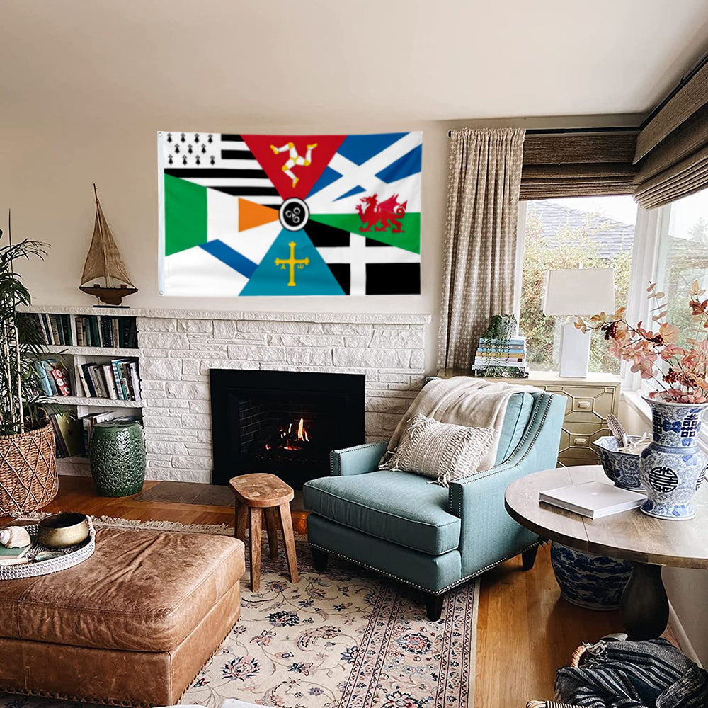 Multi Celtic flag 3x5ft banner man cave