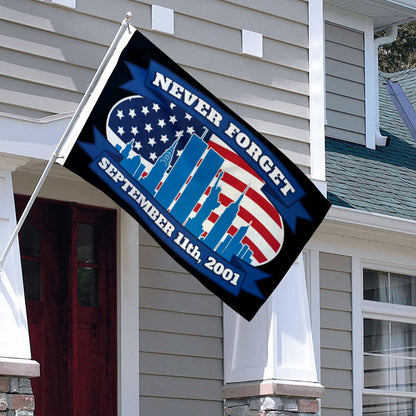 "Never Forget September 11, 2001" Memorial flag 3x5ft banner man cave