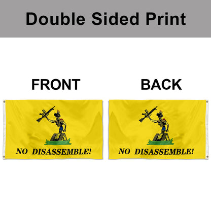 "NO DISASSEMBLE!" Robot Figure flag 3x5ft banner man cave