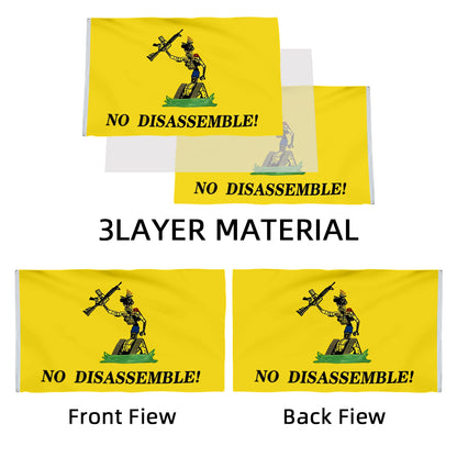 "NO DISASSEMBLE!" Robot Figure flag 3x5ft banner man cave