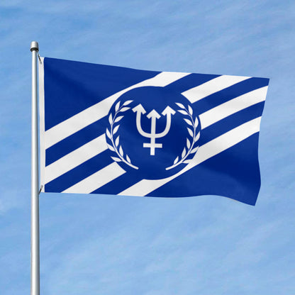 Neptune Theme Flag: 3x5ft Man Cave Sci-Fi Ocean Style Decor Banner