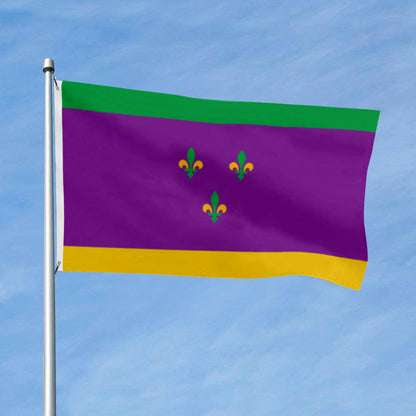 New Orleans Mardi Gras Flag: 3x5ft Man Cave American Carnival Style Decor Banner
