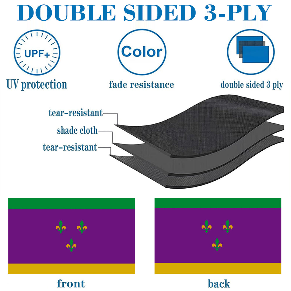 New Orleans Mardi Gras Flag: 3x5ft Man Cave American Carnival Style Decor Banner