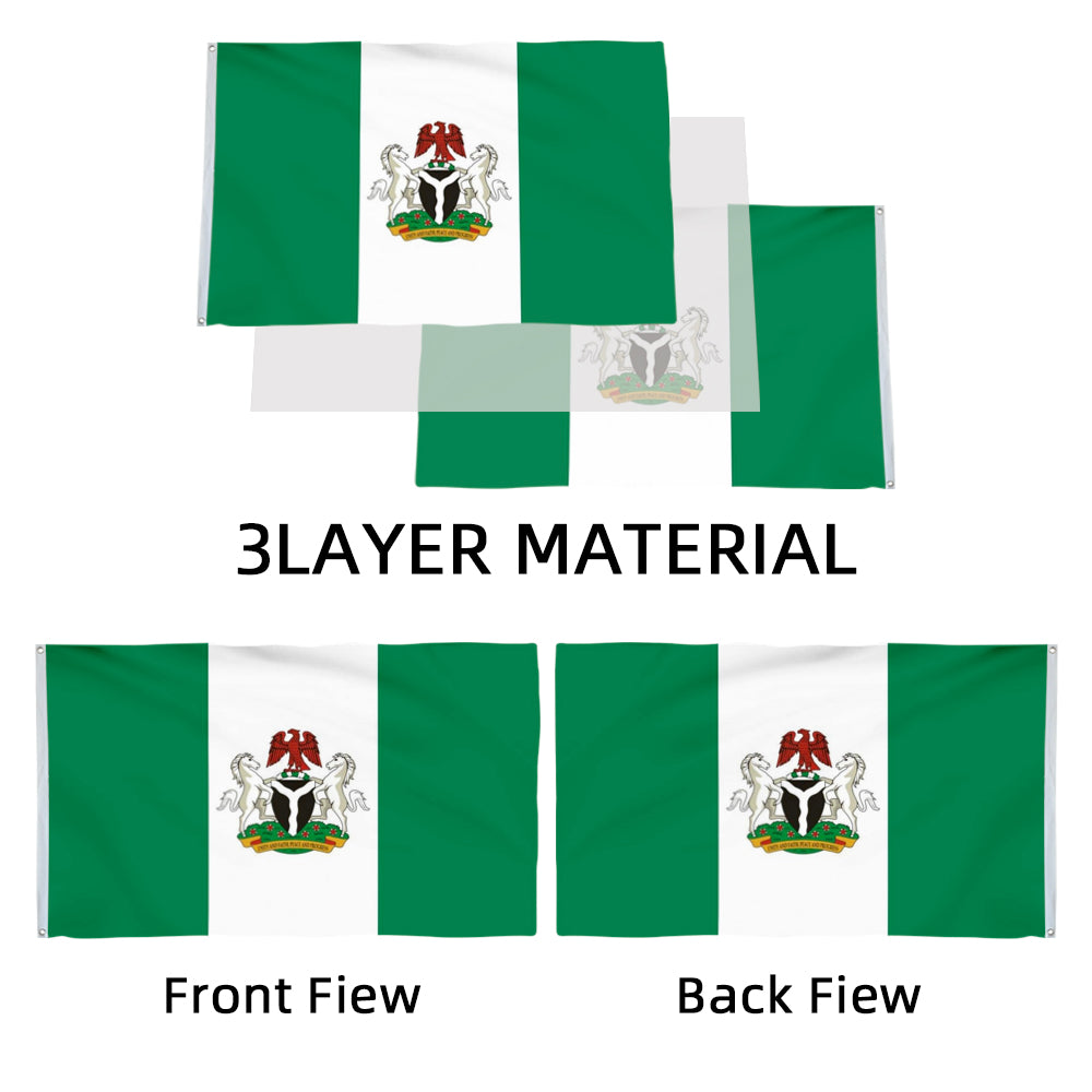 Nigeria, Abuja flag 3x5ft banner man cave