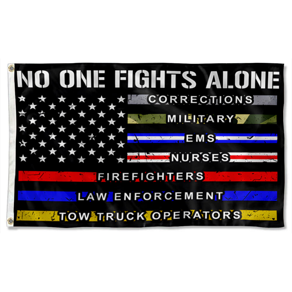 No One Fights Alone flag 3x5ft banner man cave