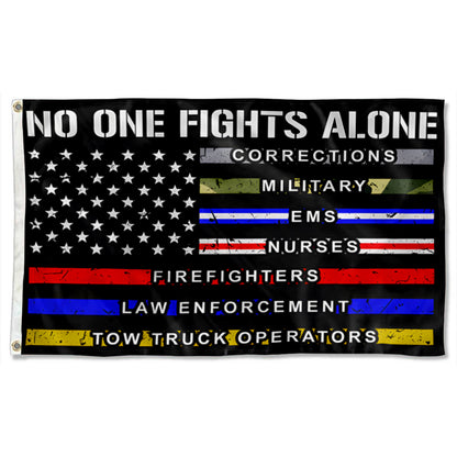 No One Fights Alone flag 3x5ft banner man cave