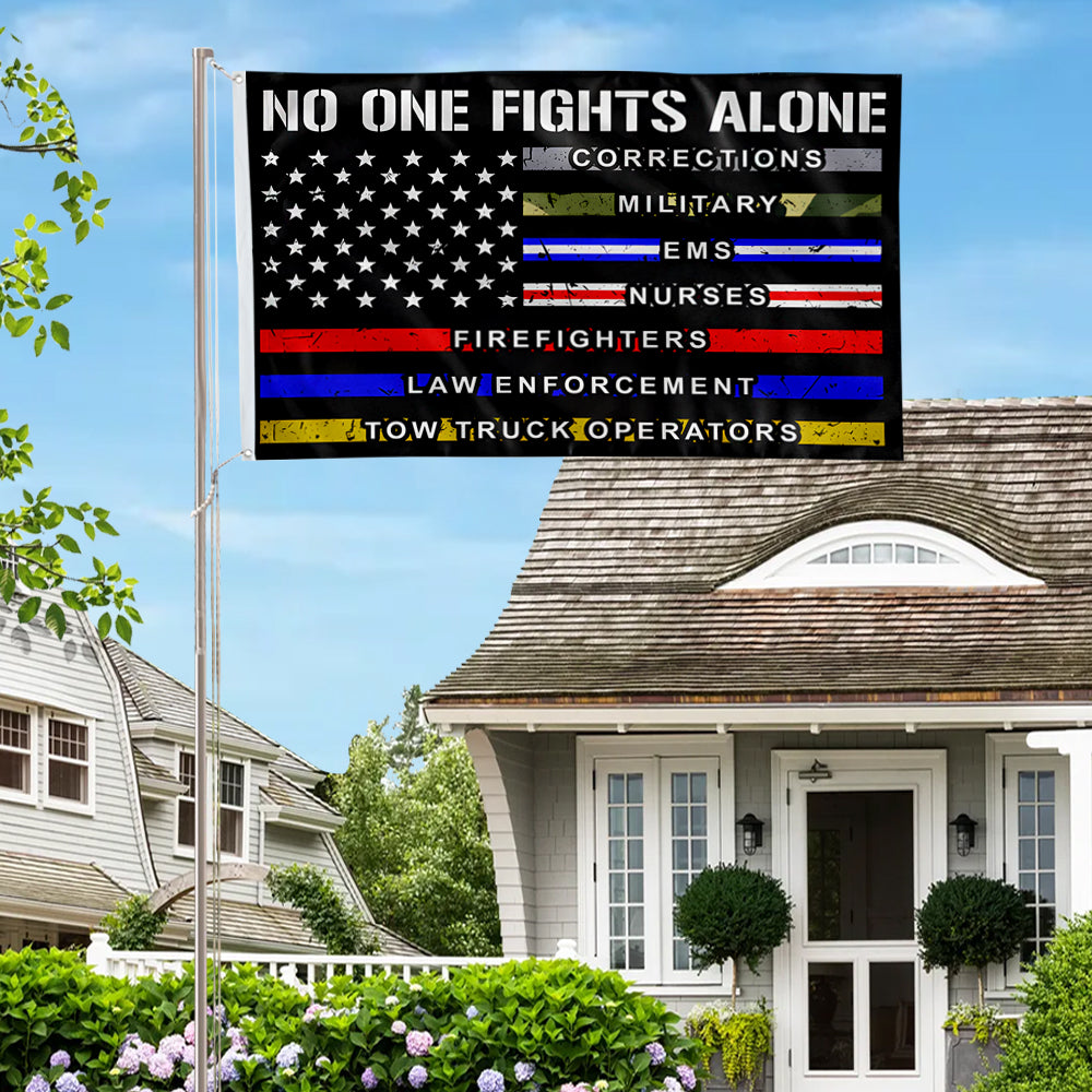 No One Fights Alone flag 3x5ft banner man cave