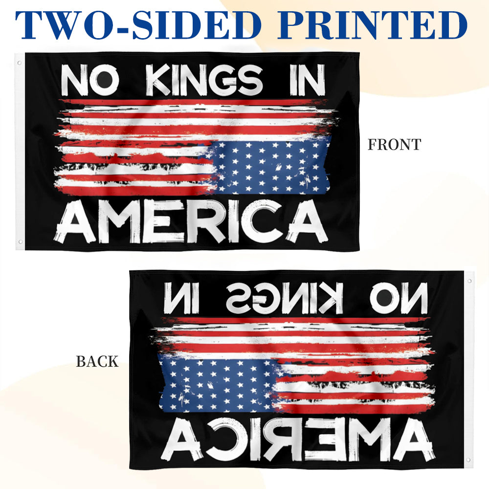 No Kings In America flag 3x5ft banner man cave