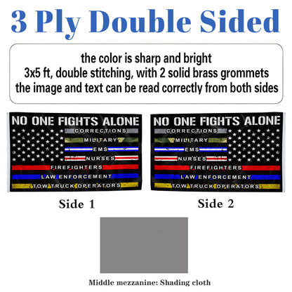 No One Fights Alone flag 3x5ft banner man cave