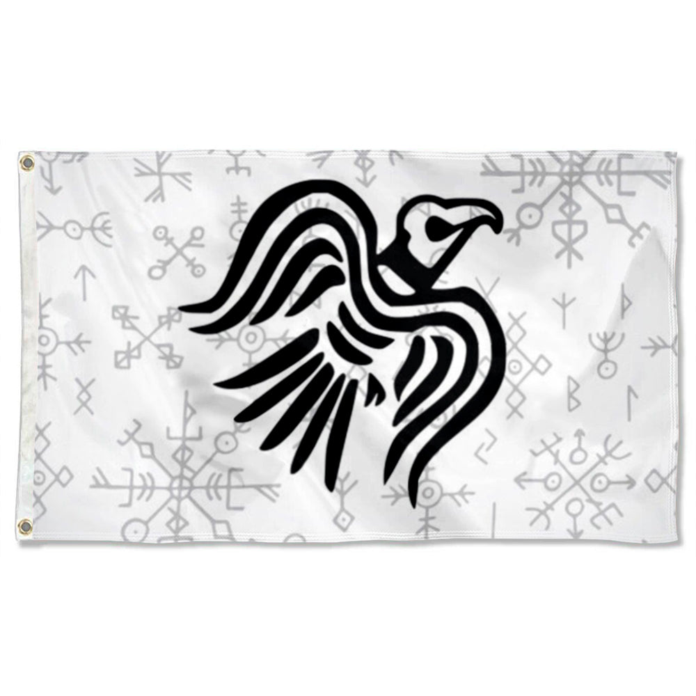 Nordic Viking Raven flag 3x5ft banner man cave