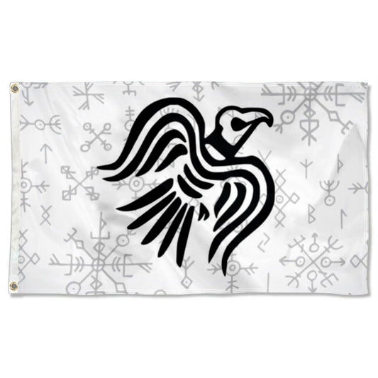 Nordic Viking Raven flag 3x5ft banner man cave