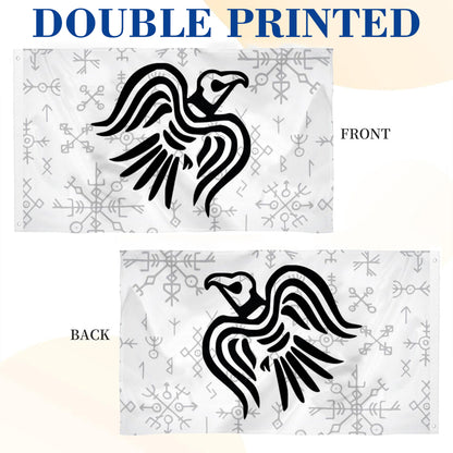 Nordic Viking Raven flag 3x5ft banner man cave