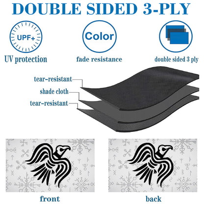 Nordic Viking Raven flag 3x5ft banner man cave