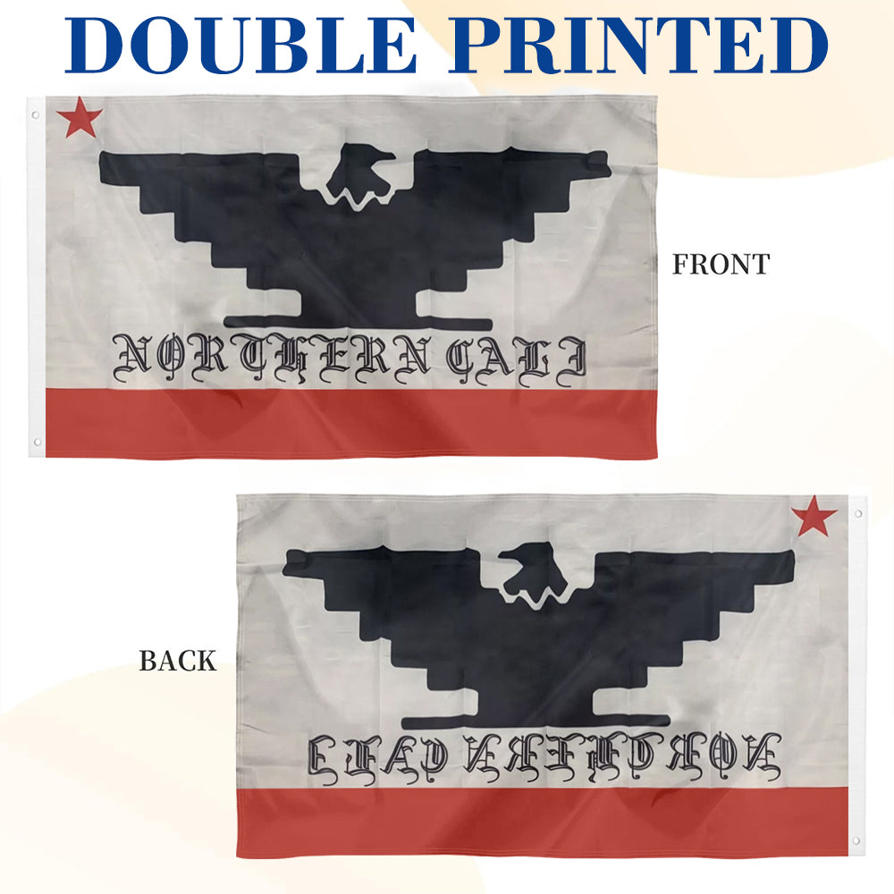 Northern California UFW Black Eagle Theme flag 3x5ft banner man cave