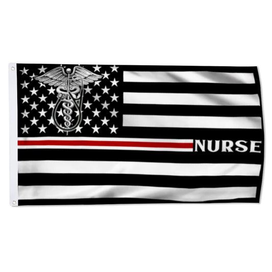 Thin Red Line Nurse Theme flag 3x5ft banner man cave
