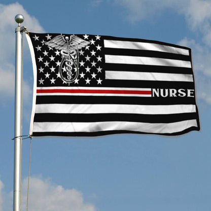 Thin Red Line Nurse Theme flag 3x5ft banner man cave