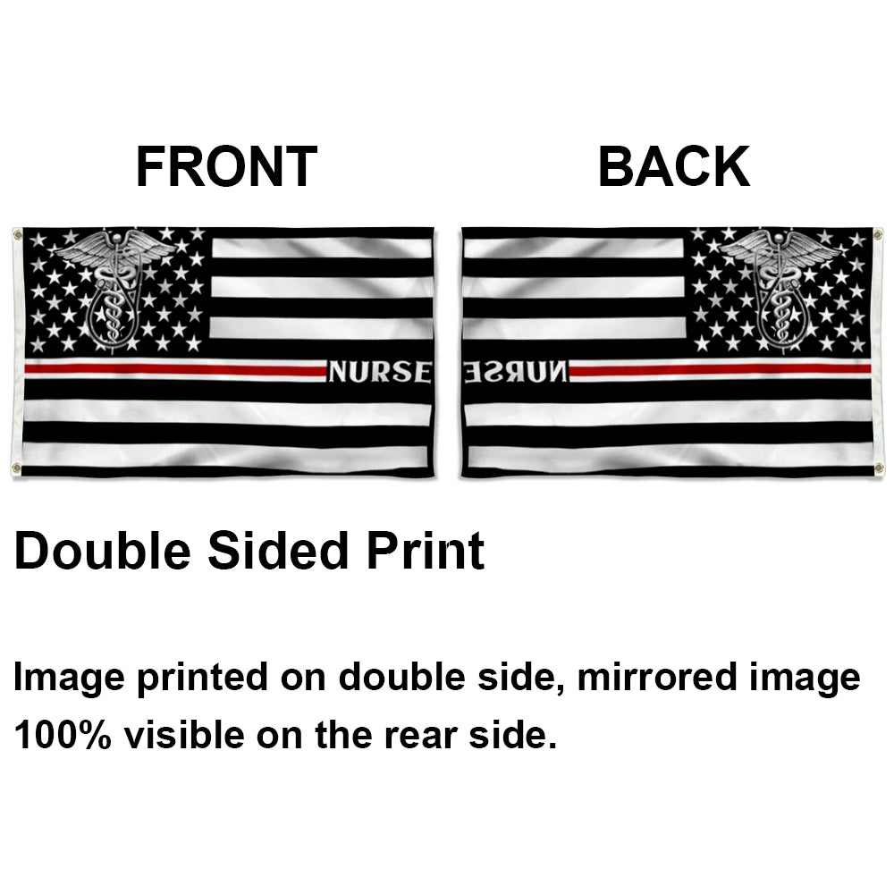 Thin Red Line Nurse Theme flag 3x5ft banner man cave