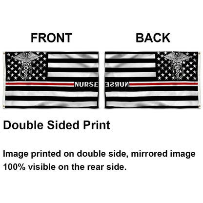 Thin Red Line Nurse Theme flag 3x5ft banner man cave