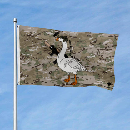 OCP Camouflage Tactical Goose flag ("Peace Was Never an Option") 3x5ft banner man cave